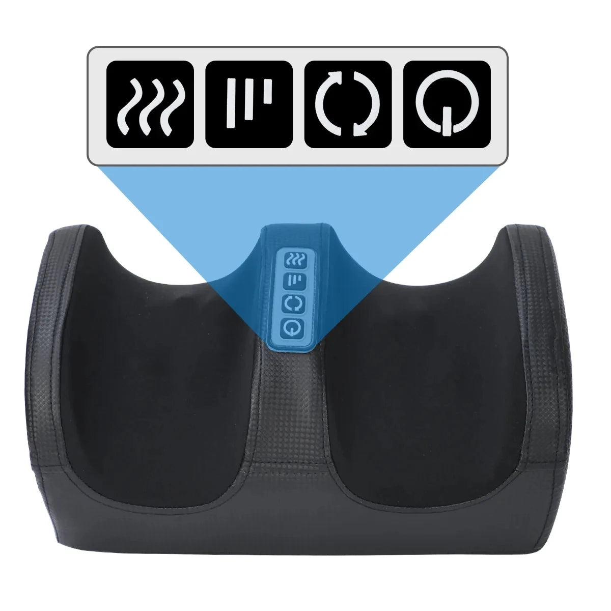 Electric Foot Massager Shiatsu Kneading Deep Tissue Relax Heated Roller Calf Pain Relief Fatigue Muscles Vibrator Machine Health Beauty World Shop