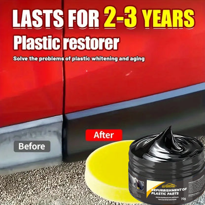 automotive plastic repair agent-interior and exterior plastic polishing wax, scratch repair anti-aging cream, suitable for tires Beauty World Shop
