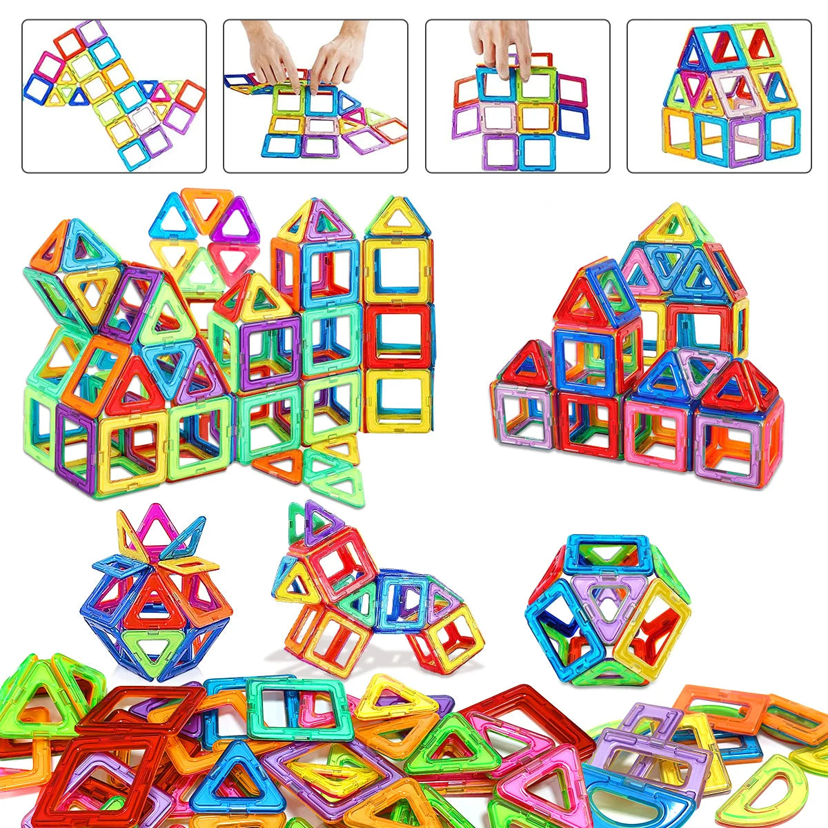 Magnetic Building Blocks DIY Magnets Toys medium size STEM Toys Construction Toys Learning Educational Magnet Toys Beauty World Shop