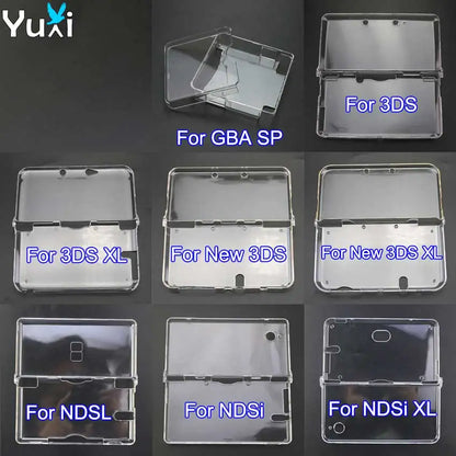 YuXi In Bulk Clear Plastic Crystal Case Protective Case Cover Hard Shell Skin For NDSL NDSi New 3DS XL For GBA SP Game Console Beauty World Shop