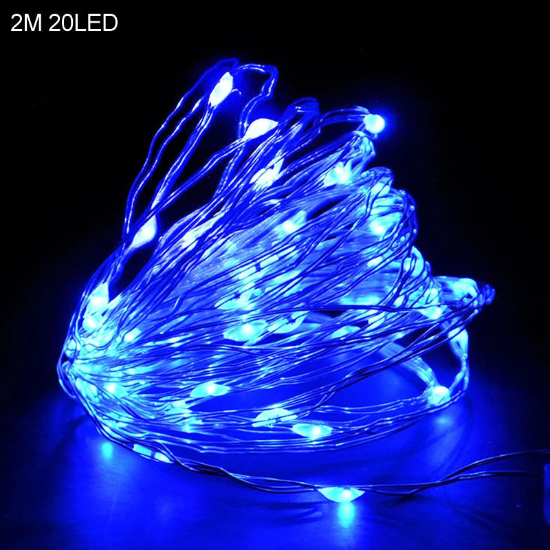2M 20LED Santa Claus Snowflake LED Light String Christmas Decoration For Home Xmas Tree Ornament 2025 Navidad Kids Gift New Year Beauty World Shop