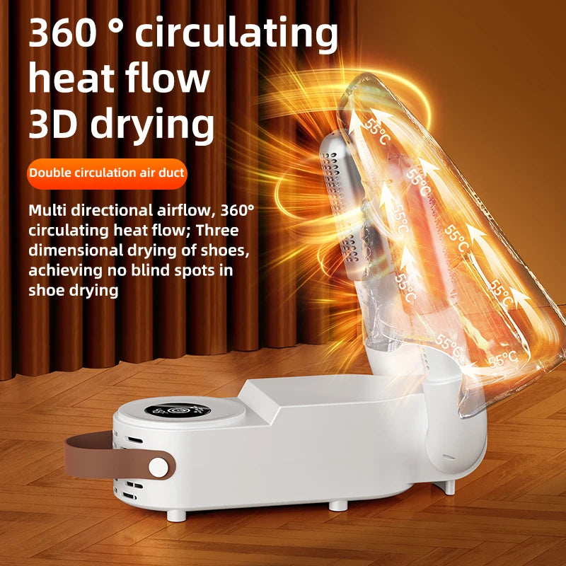 HOMEFISH Intelligent Shoe Dryer Quick Drying Deodorizing Sterilizing Adjustable Timer Household Shoe Warmer And Heater Beauty World Shop