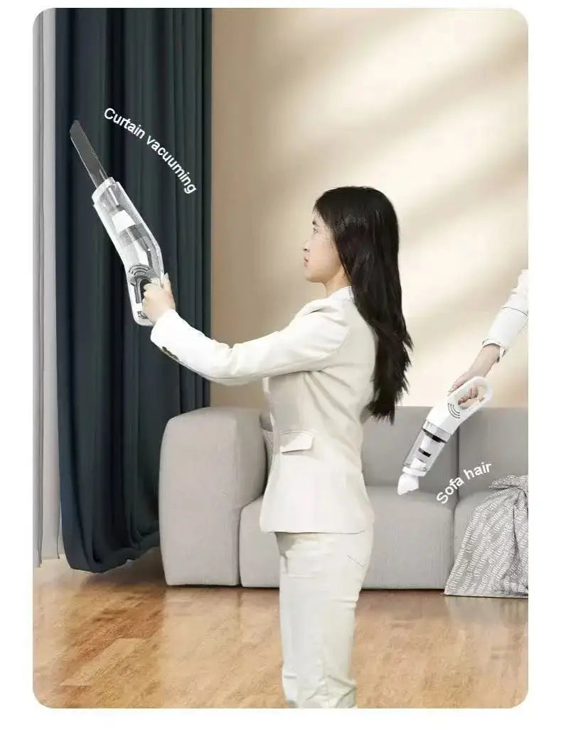 Handheld Home Vacuum Cleaner Rechargeable Portable Vacuum Cleaner Car Home Dual Purpose Wireless Dust Catcher Pet Hair 10000PA Beauty World Shop