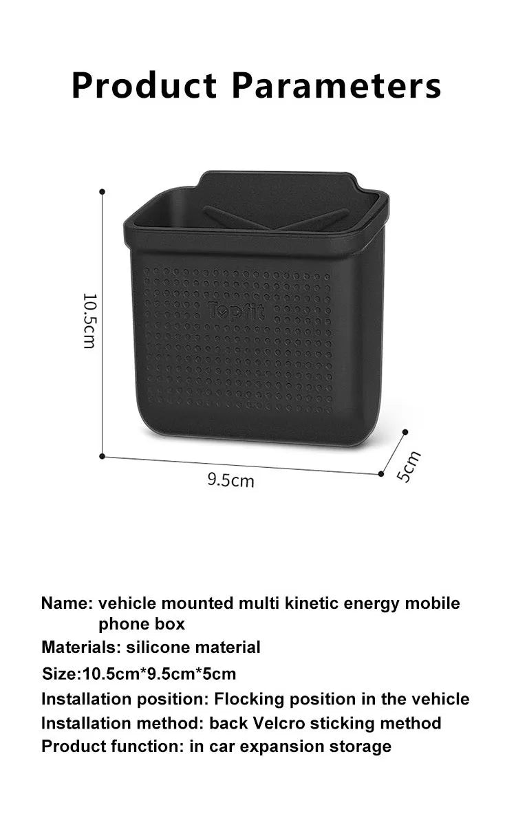 Silicone Car Storage Box For Tesla Model 3 Y S X 2017-2022 2023 Hidden Organizer Tray Bag Box Phone Coin Holder Auto Accessories Beauty World Shop