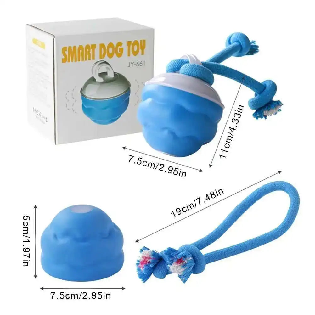 Interactive Dog Toys Smart Rolling Ball With Rope Motion Activated Automatic Moving Squeaky Dog Training Puppy Chew Toy Balls Beauty World Shop
