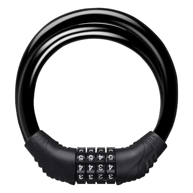 Bike Lock Mountain Bike Portable Security 4-digit Code Bike Lock for Bicycle Motorcycle Scooter Beauty World Shop