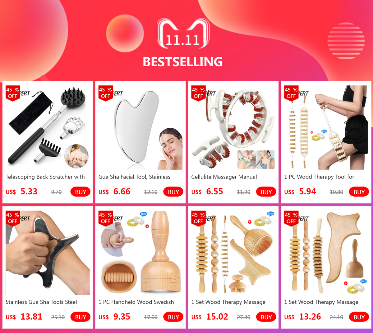 Cellulite Massager Manual Muscle Massager Roller for Leg, Neck, Arm and Foot, Multi-function Pelvic Floor Muscle Trainer Beauty Beauty World Shop
