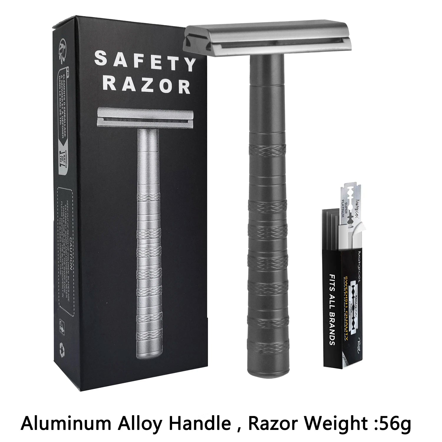 Double Edge Safety Razor with 5 Spare Blades 30° Angled Precision Reusable Single Blade Razors for Men and Women Beauty World Shop