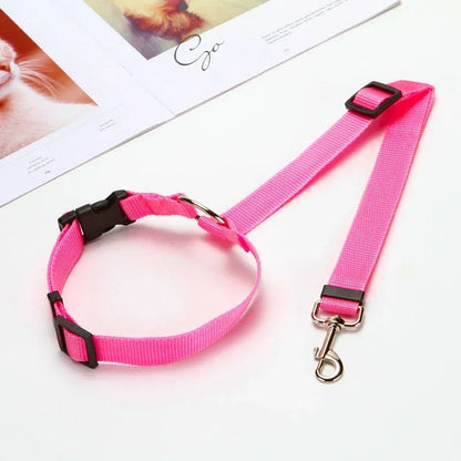 1pc Pet Dog and Cat Seat Belt Car Headrest Restraint Adjustable Safety Rope Car Seat Belt Dog Accessories for Small Dogs Beauty World Shop