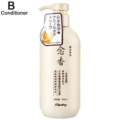 300ml Amino acid fragrant Japanese evening shampoo hair conditioner conditioner and Se hair shampoo bath lotion sham I6H9 Beauty World Shop