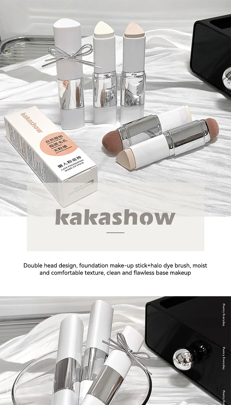 Lazy Foundation Stick, Moisturizing and Natural Concealer Makeup, Matte Makeup Base, Rare Beauty, Keep Makeup and Sweat Beauty World Shop
