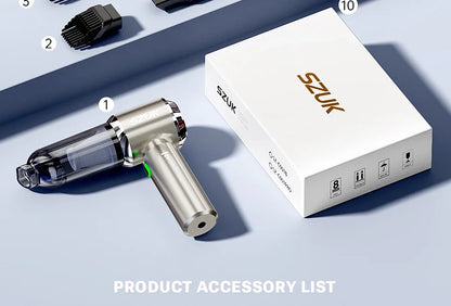 SZUK 985000Pa Car Vacuum Cleaner Portable Handheld Wireless Strong Suction Car Cleaner Cleaning Machine Mini Vacuum Cleaner Beauty World Shop