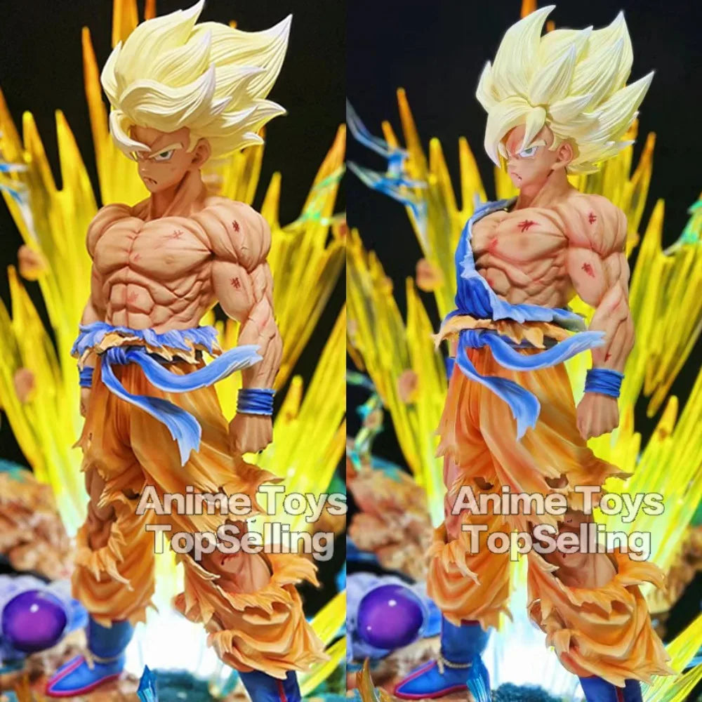 28cm Dragon Ball Z Figure Goku Anime Figures First Super Saiyan Gk Blood coating Gokou PVC Model Toys Doll Collectible Gifts Beauty World Shop
