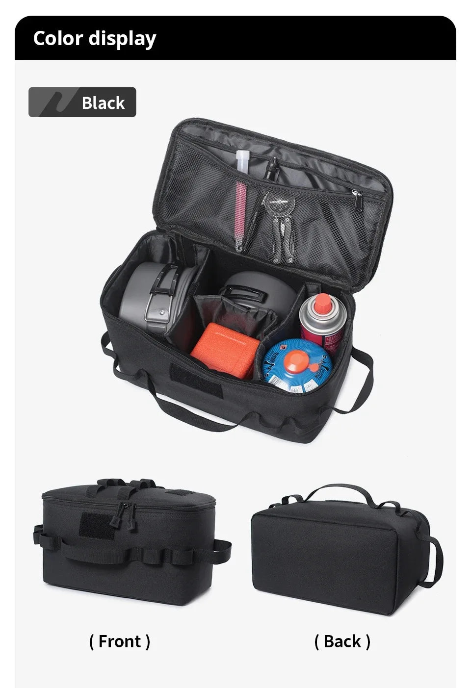 Outdoor Camping Storage Bag Basket Gas Stove Canister Pot Carry Bag Sack Picnic Bag Cookware Utensils Organizer Beauty World Shop