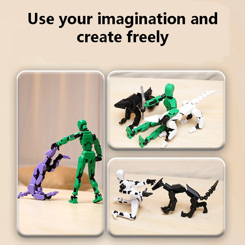 3D Multi-Jointed Movable Shapeshift Robot Joint Dog Creative Printed Mannequin Dummy Action Model Doll Toys for Children's Gifts Beauty World Shop