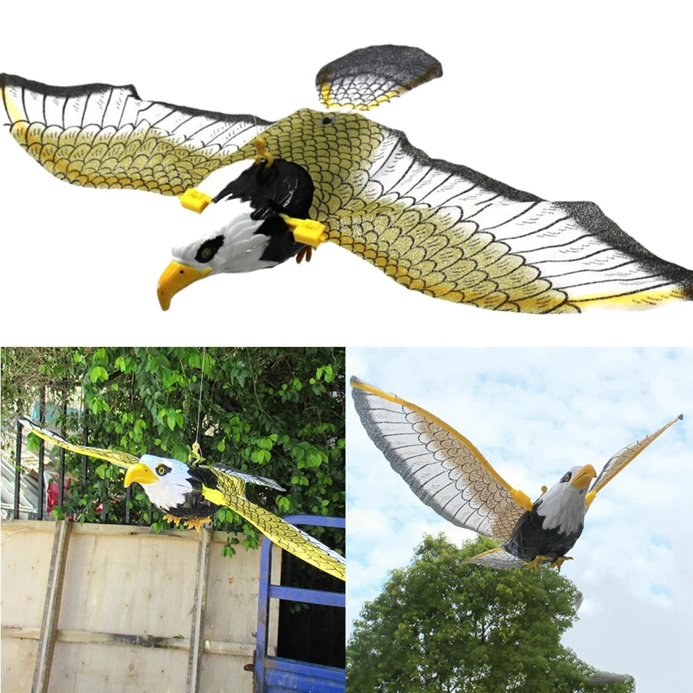 Hanging Eagle Bird Deterrent, Flying Owl Repellent Scarer Emulation Flying Hawk Bird Garden Scarecrow Yard Outdoor Pest Control Beauty World Shop