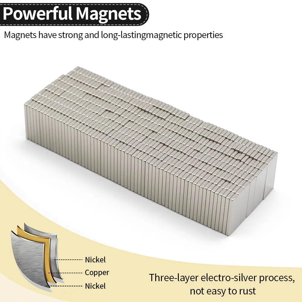 20x5x2mm Super Strong Neodymium Magnet N35 NdfeB Permanent Magnetic imanes Block Powerful Magnets Refrigerator Magnet Beauty World Shop