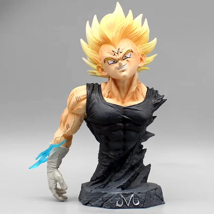 16.5cm Dragon Ball Majin Vegeta Bust Anime Action Figure Model Statue Collection Desktop Decoration Ornament Toys Boys Gifts Beauty World Shop