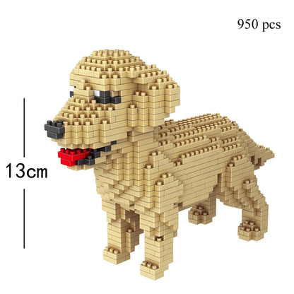 KNEW BUILT Dog Model Mini Building Block Toys Set for Kid Boy Girls Adult Beginner Teddy Hughes Corgi Collie Pet Style Bricks Beauty World Shop