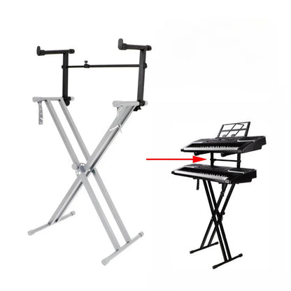 Universal Extension Adapter Second Tier Stand for Electronic Piano Keyboard Stand Rack Holder Adjustable Width 42-75cm Beauty World Shop