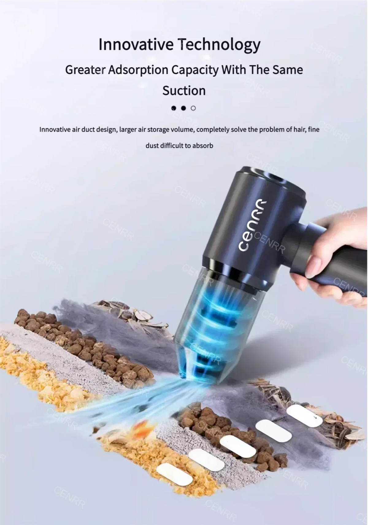 CENRR Car Vacuum Cleaner High Suction 210000PA Wireless Vacuum Cleaner Cordless Vacuum Cleaner High Pressure Cleaning Machine Beauty World Shop