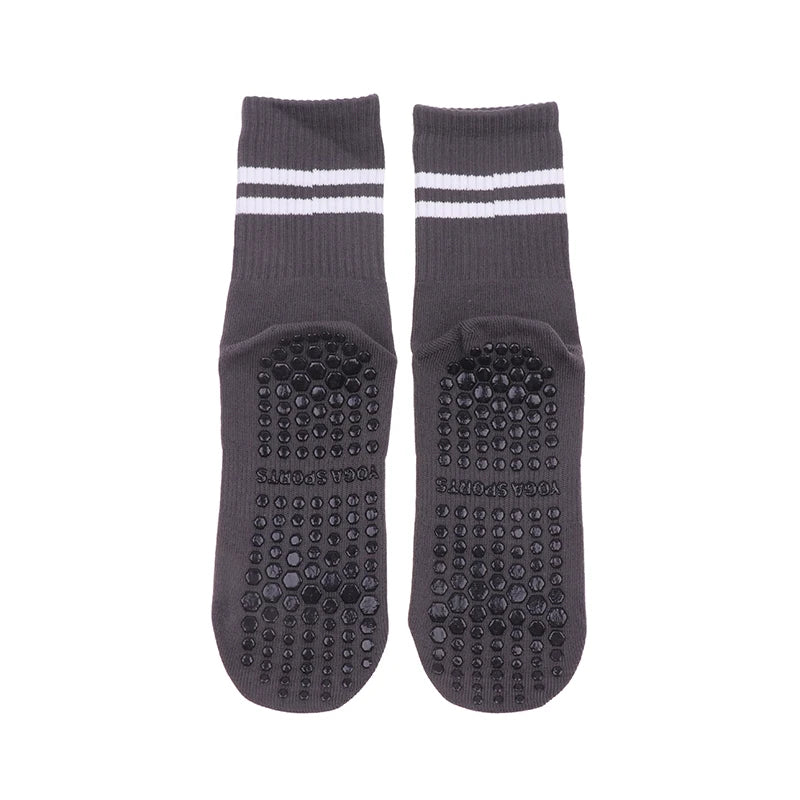 1pair Men's Cotton Non-slip Yoga Socks With Grips Breathable Anti Skid Floor Socks For Pilates Gym Fitness Size 39-44 Beauty World Shop