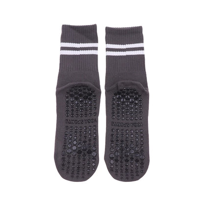 1pair Men's Cotton Non-slip Yoga Socks With Grips Breathable Anti Skid Floor Socks For Pilates Gym Fitness Size 39-44 Beauty World Shop