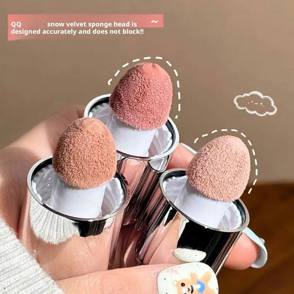 Velvet Liquid Blush Matte Sponge Head Blusher Natural Lasting Brighten Facial Contour Blush Tint Makeup Beauty World Shop