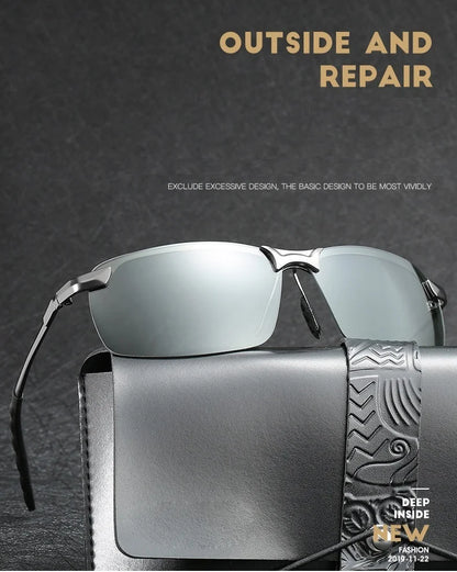 Men Photochromic Polarized Sunglasses Driving Fishing Chameleon Glasses Change Color Sun Glasses Day Night Vision UV400 Eyewear Beauty World Shop