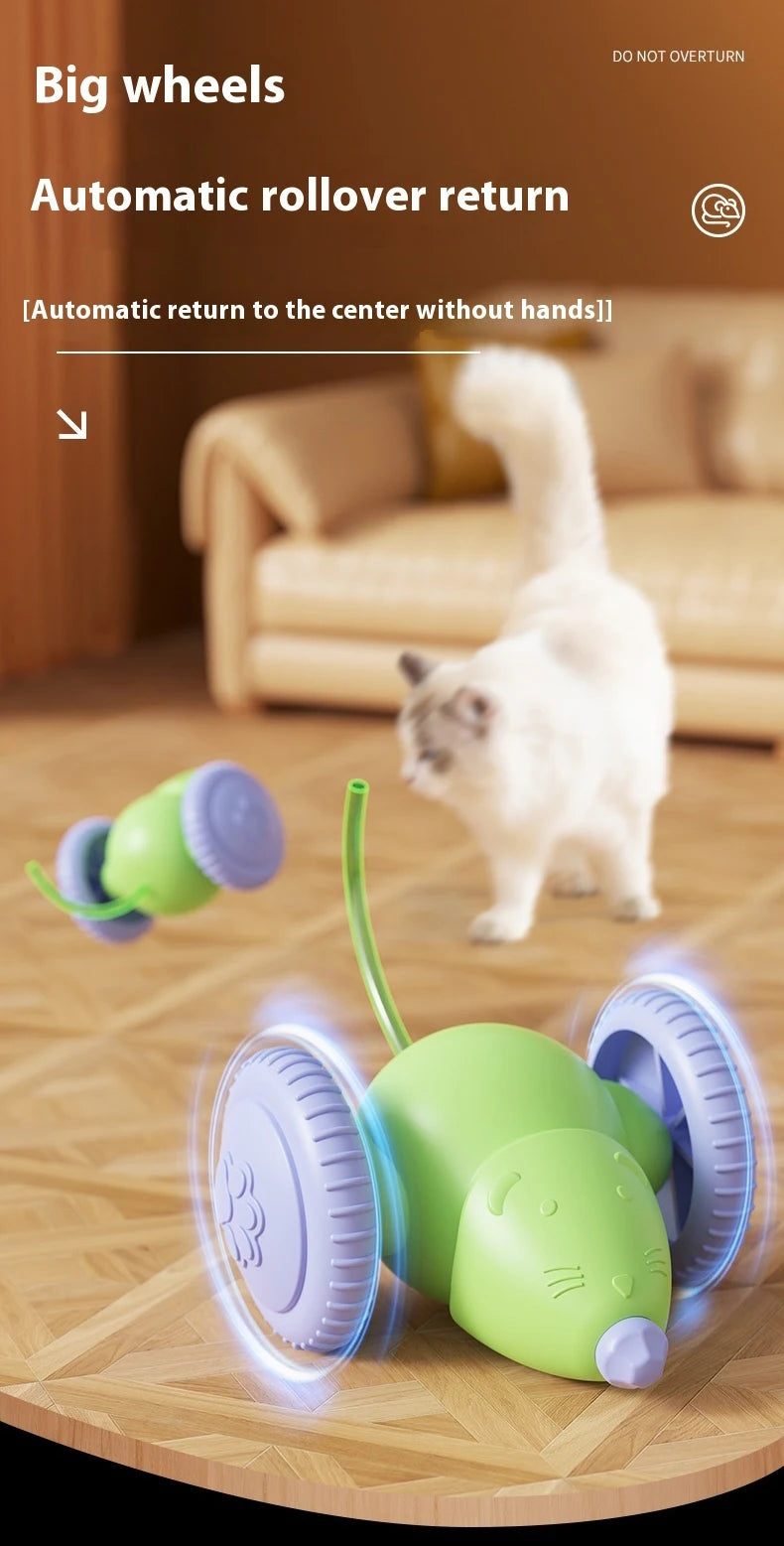 Electric Mouse Car Pet toys Interactive Cat Toy Rechargeable Automatic Teaser with Intelligent Obstacle Avoidance Pet Products Beauty World Shop