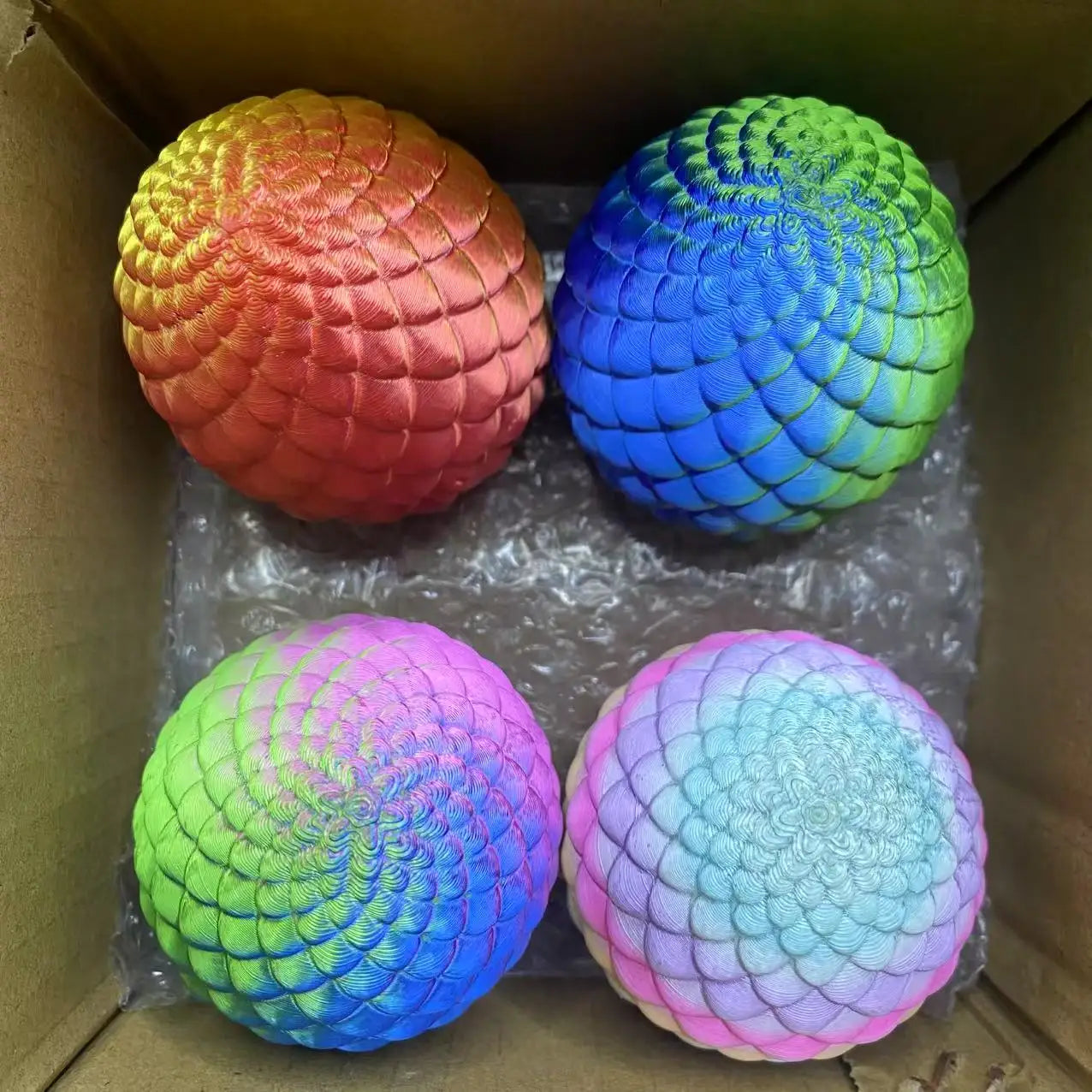 4pcs/set 3D printed snake surprise egg decoration, flexible joints, the best gift for 3D printing enthusiasts Beauty World Shop