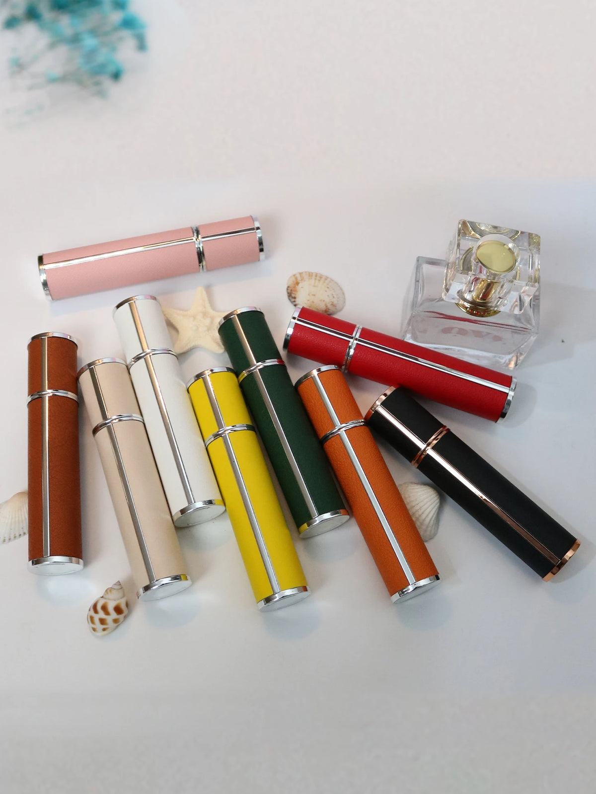 10ml Luxury Leather Wrapped Glass Perfume Spray Bottle, Portable Mini Refillable Perfume Atomizer, BPA-Free Cosmetic Container Beauty World Shop