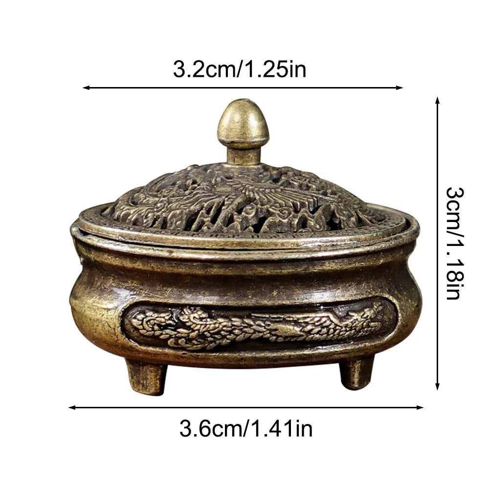 Longfeng Fingertip Stove, Three-Legged Small Incense Burner, Non-Stick Powder Tray, Creative Aromatherapy Burner 1PC Beauty World Shop