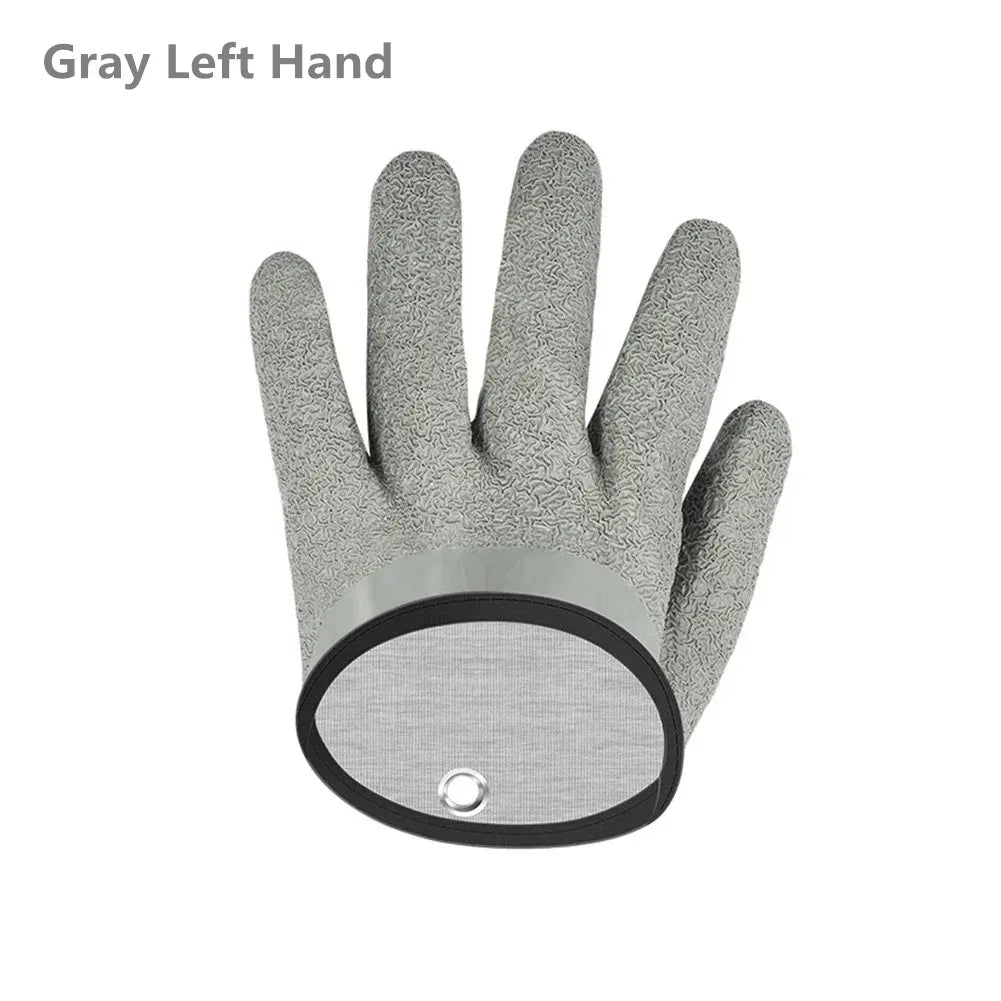 Fishing Gloves Catch Fish Anti-slip Durabl Knit Full Finger Waterproof Work Cutproof Glove Clasp Left Right Apparel Protect Hand Beauty World Shop