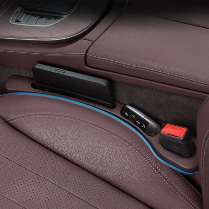 2pc Car Seat Gap Filler Organizer Pu Waterproof Car Seat Gap Plug Strip with 2 Grooves Seat Gap Storage Auto Interior Accessorie Beauty World Shop