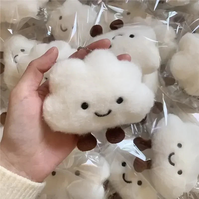 10Pcs/Set Lovely Plush White Cloud Keychain Pendant Toys Wholesale Price Beauty World Shop