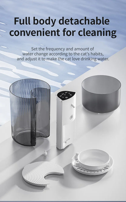 3L Wireless Automatic Pet Water Fountain Rechargeable Dump Water Feeder Timed Smart Cat & Dog Water Dispenser No filter required