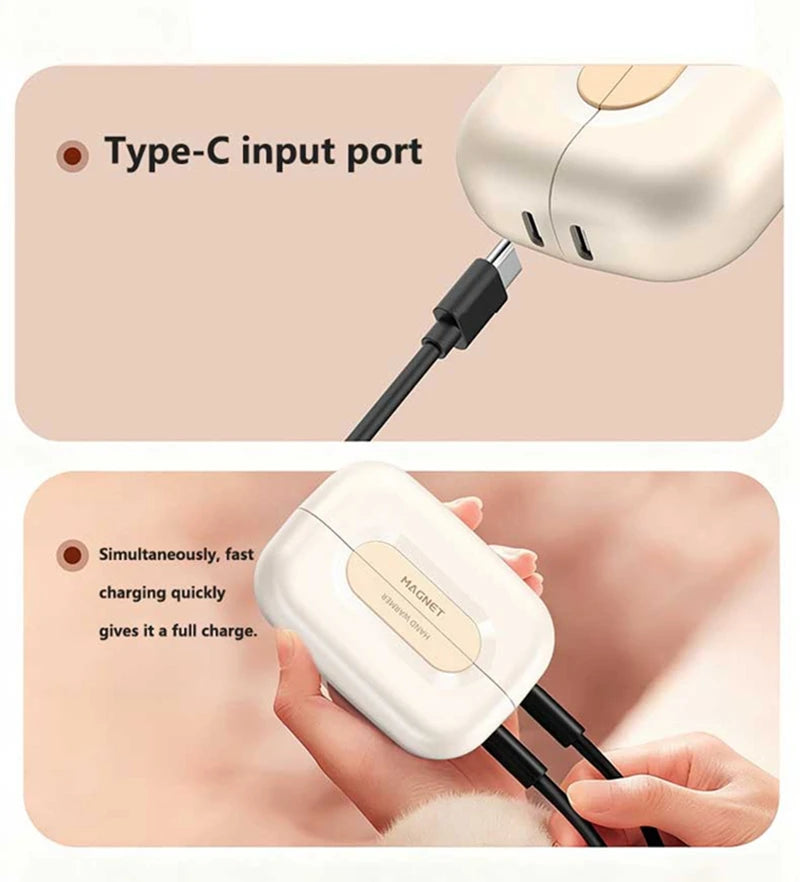 2-in-1 Magnetic Hand Warmer 60000mAh Fast charging Digital Display Mini Portable USB Rechargeable Pocket Heater 2026 Beauty World Shop