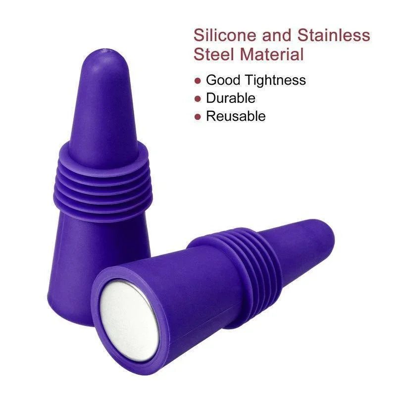1PC Silicone Wine and Beverage Bottle Cap Set Leak Proof Champagne Bottles Sealer Stoppers Wine Cork Saver Stopper Reusable Beauty World Shop