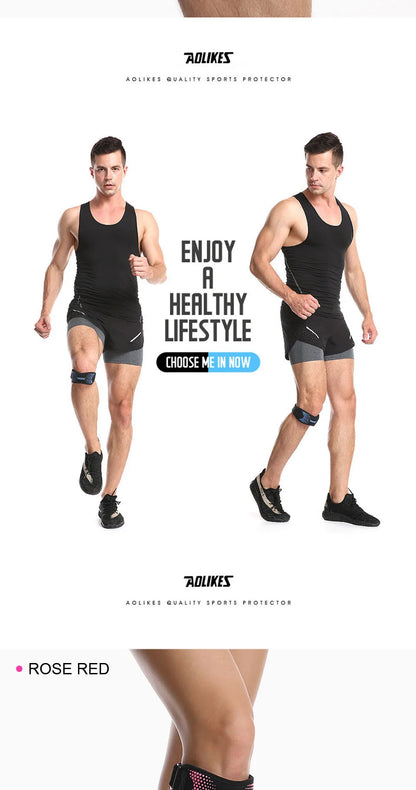 AOLIKES 1PCS Knee Braces for Knee Pain,Patella Knee Support Strap,Adjustable Patellar Tendon Stabilizer Band for Basketball Beauty World Shop