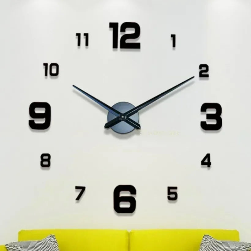 Digital Clock Wall Clock Living Room Large Garden Acrylic Mirror Sticker Decoration Decoration for Bedroom Decororation Clocks Beauty World Shop