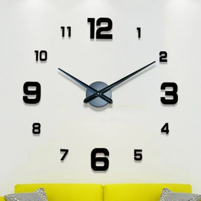 Digital Clock Wall Clock Living Room Large Garden Acrylic Mirror Sticker Decoration Decoration for Bedroom Decororation Clocks Beauty World Shop