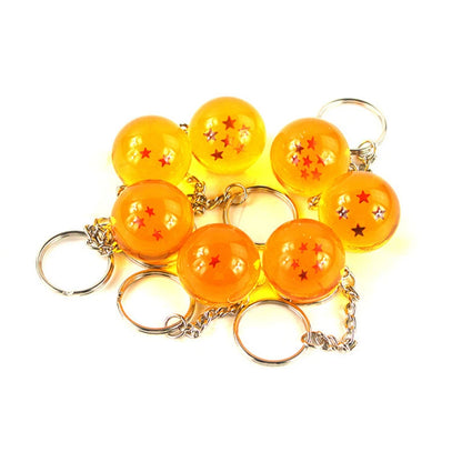 2.7cm 7PCS/set Dragon Ball Z Anime Son Goku Shenron Dragonball Crystal Ball Resin Action Figure Model Toy Kids GIft Keychain Beauty World Shop
