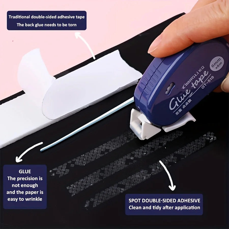 1/4pcs Double-sided Adhesive Dot Tape - Suitable for Collage Pictures, Handwritten Creations, School Stationery Items, Etc Beauty World Shop