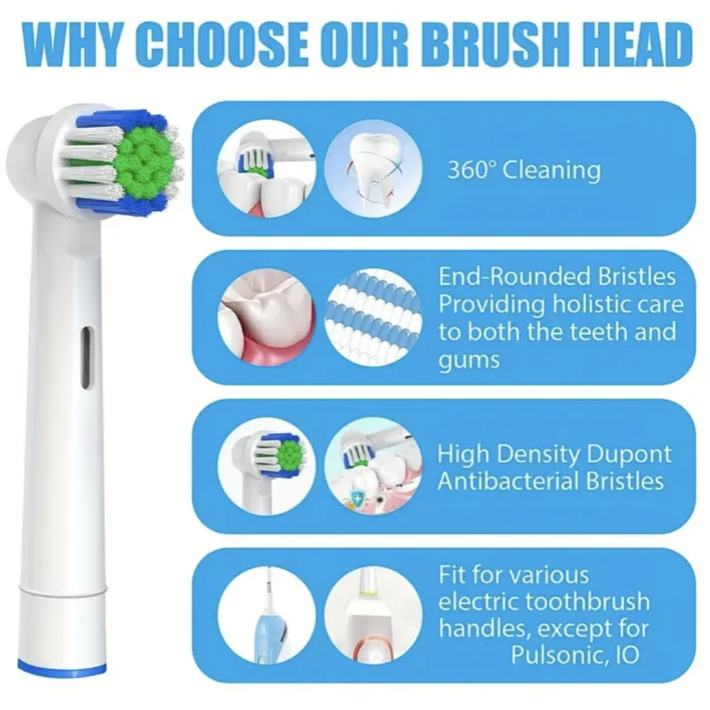 Compatible with Oral B electric toothbrush head p2/4000/3757/d12/3766 Braun replacement head universal Beauty World Shop