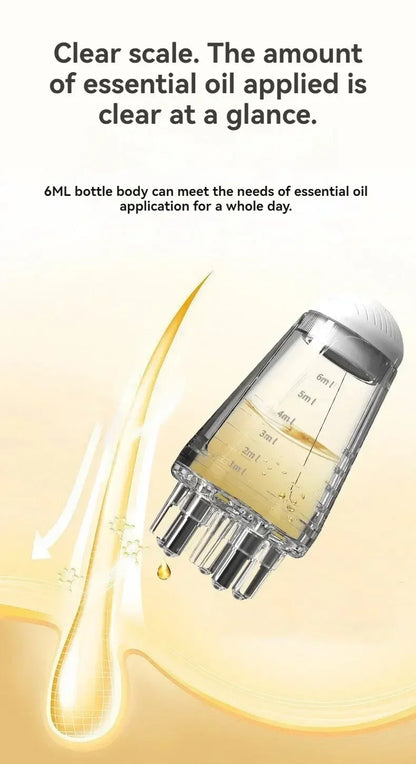 Scalp Applicator Hair Regrowth & Styling Solution Guide Comb Hexagon Head Oil Roller Ball Massage Comb Massage Relaxation Tools Beauty World Shop