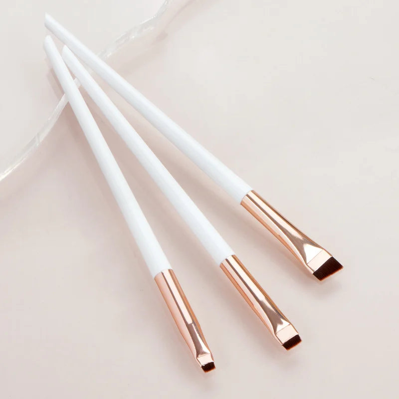 Karsyngirl 3pcs/set Blade Eyeliner Brush Eyebrow Brush Portable Flat Fine Eye Liner Brow Contour Makeup Brushes Makeup Tool Beauty World Shop