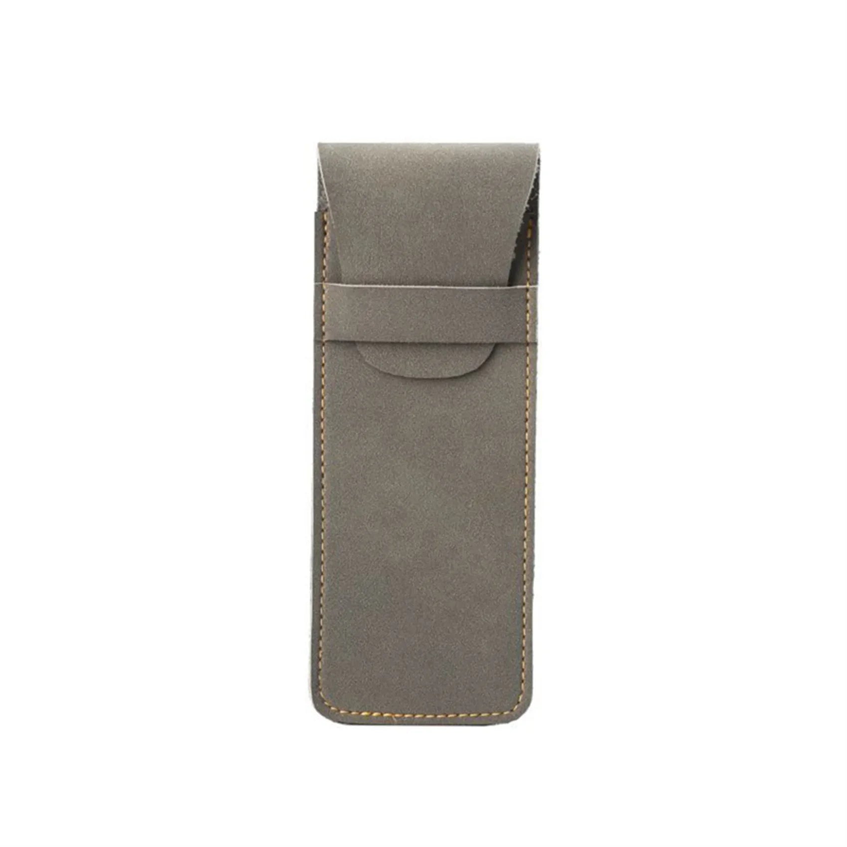 Vintage Frosted PU Leather Flap Pen Case High-end Fountain Pen Protective Sleeve Large Capacity Double Set of Pen Case Beauty World Shop