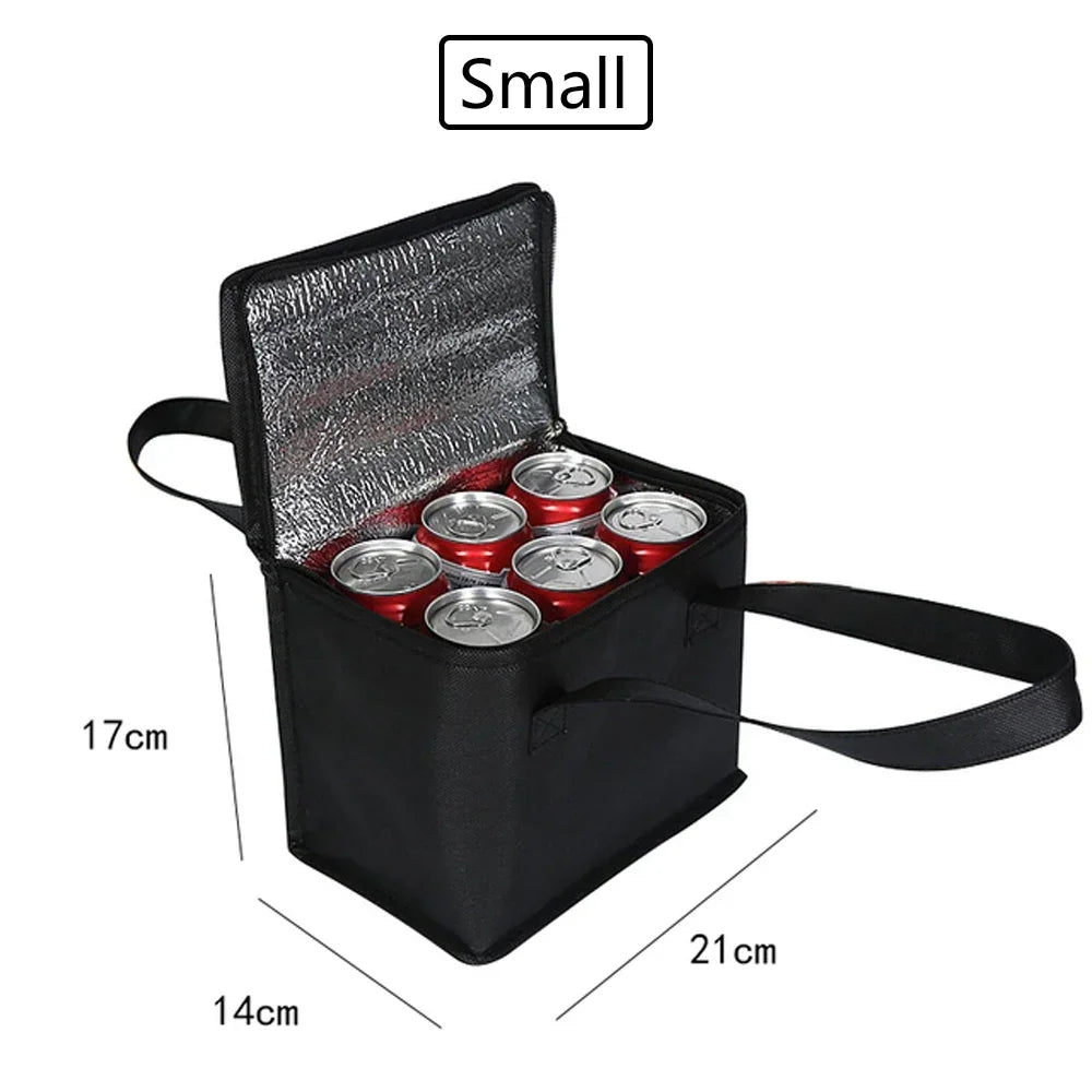 Portable Lunch Cooler Bag Folding Insulation Picnic Ice Pack Food Thermal Bag Drink Carrier Insulated Bags Beer Delivery Bag Beauty World Shop