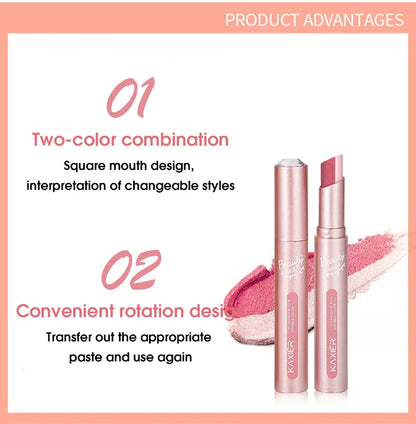 Gradient two-color eye shadow pen waterproof, sweat proof, not easy to smudge, pearlescent, fine shiny, lazy eye shadow s Beauty Trend Shop